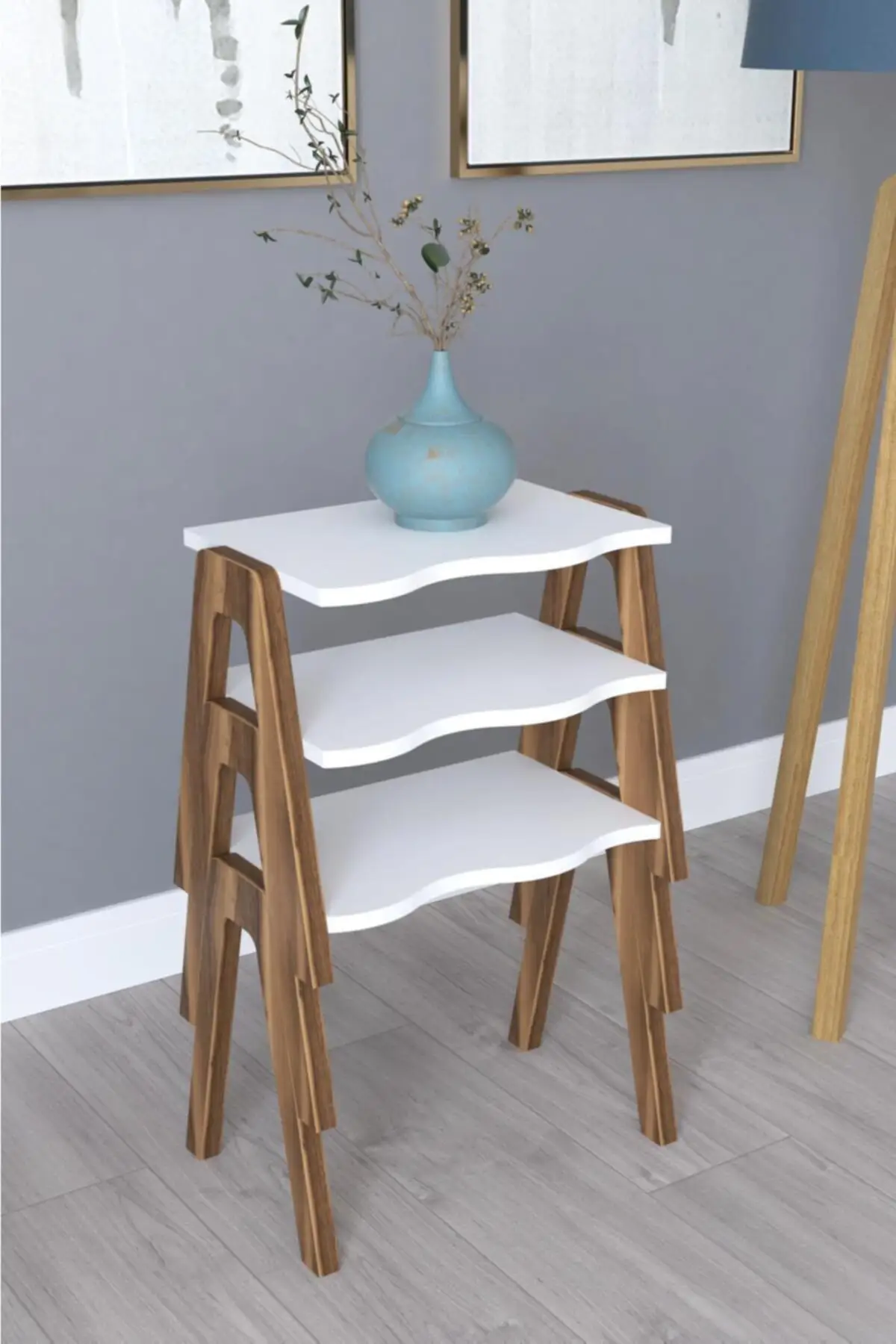 

Modular Nesting Table & Center Table - White- Deniz Model