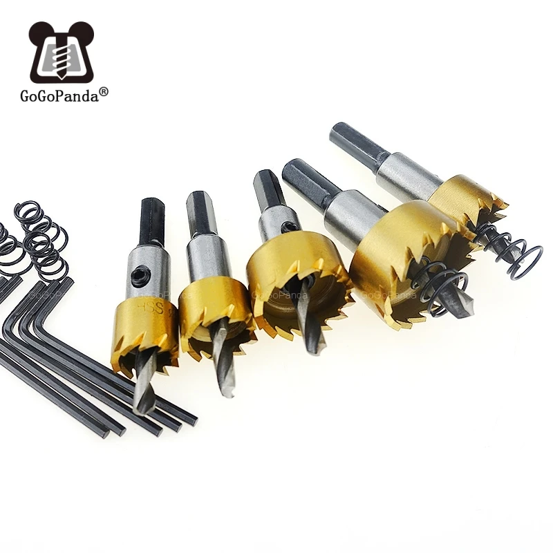 Кольцевая пила из титана и металла 16 30 Мбит/с 5 шт.|Сверла| |