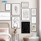 Скандинавский минималистичный Настенный декор, плакаты и принты, абстрактные линии, линия, украшение для дома, Картина на холсте для гостиной
