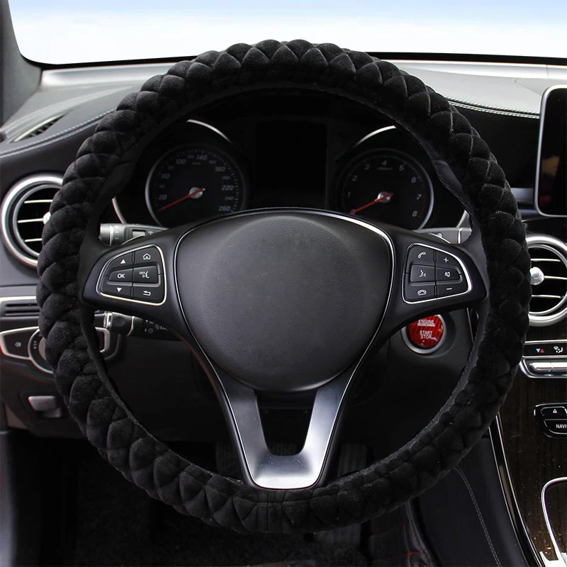 Прошитой подошве Теплые зимние плюшевые Тапочки Тепло чехол рулевого колеса