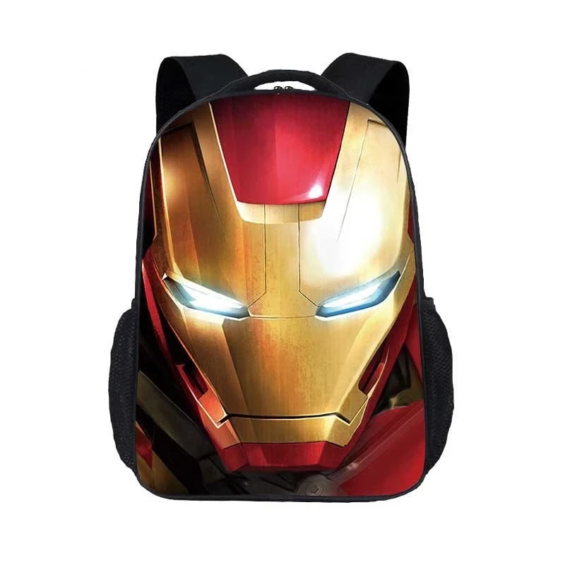 

2021 Fashion Children's Cartoon Bag Iron Man Printing Personality Primary School Bag Kindergarten Shoulder Boy Girl Backpack