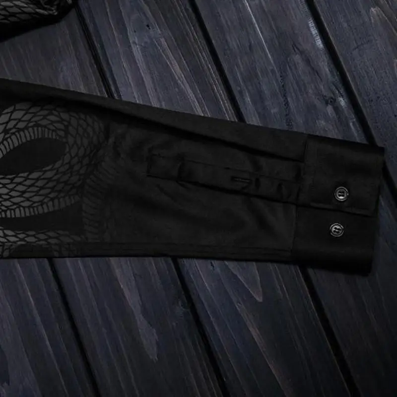 

Men Shirt Luxury Unique Powerful Snake Design Mens Shirts Fashion Allover Printed Long Sleeve Shirts Man Plus Size 4xl