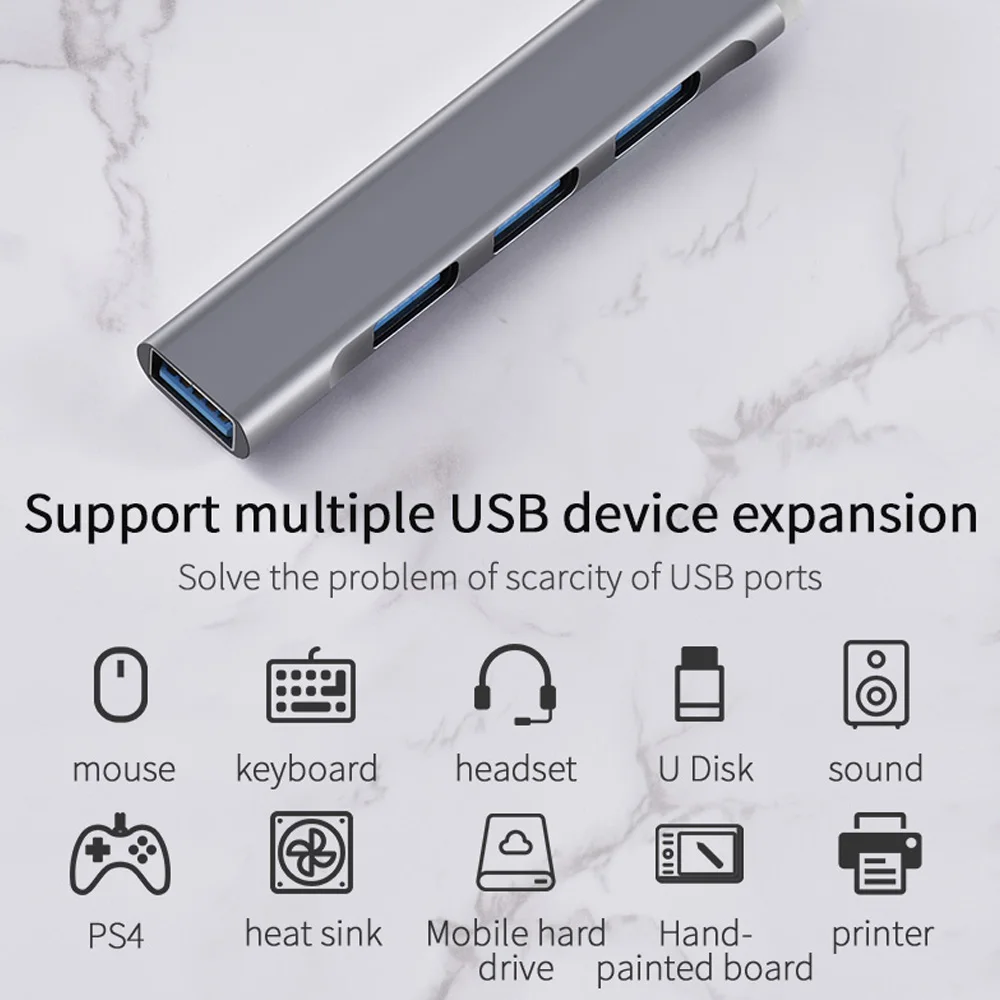 ОВБР 4 порта USB концентратор 3 * USB2.0/USB3.0 мульти разветвитель OTG в 1 взаимный обмен