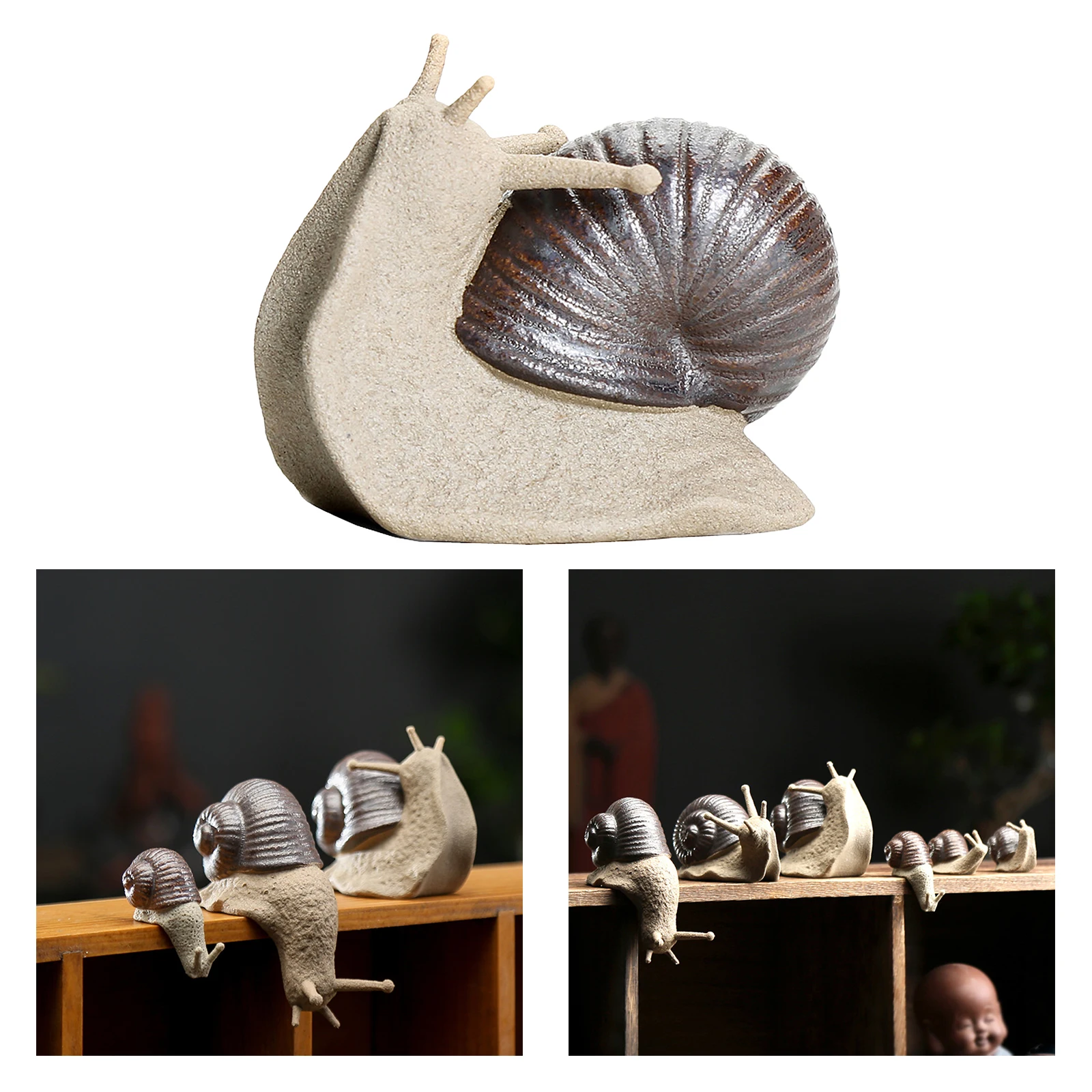 

Ceramic Small Snail Ornaments Bonsai Micro Landscape Decoration Accessories