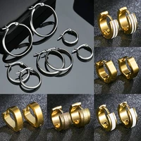 trendy silvery color simple oversize hoop earrings for women men metal geometric big round circle jewelry gifts