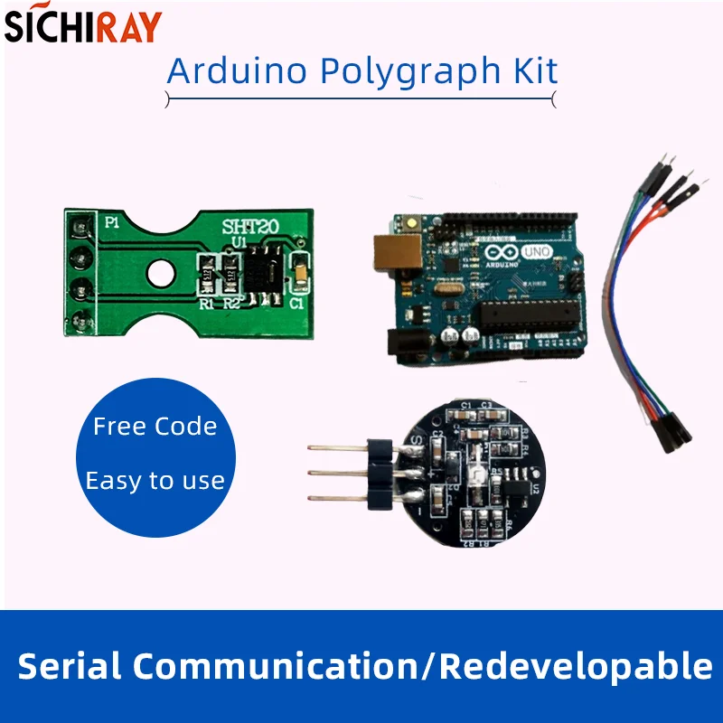 DIY Полиграф детектор ЛЛИ набор Arduino датчик импульса EEG сердечного ритма