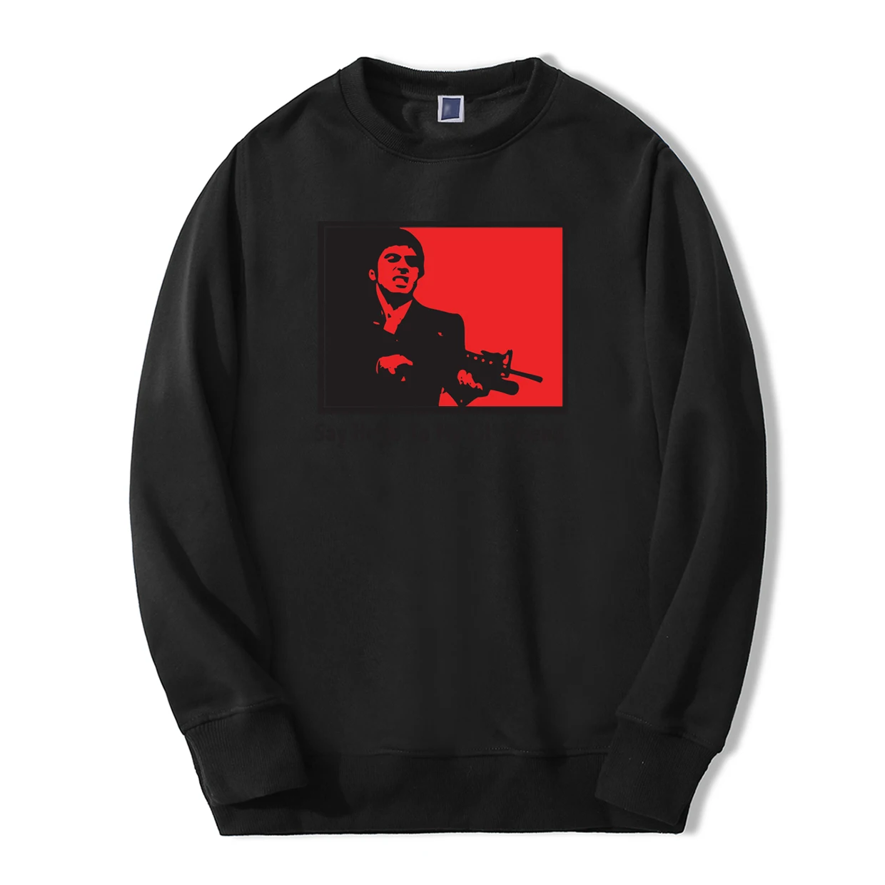 Толстовка мужская с принтом Say Hello To My Lil Friend весна-зима 2020 | Мужская одежда