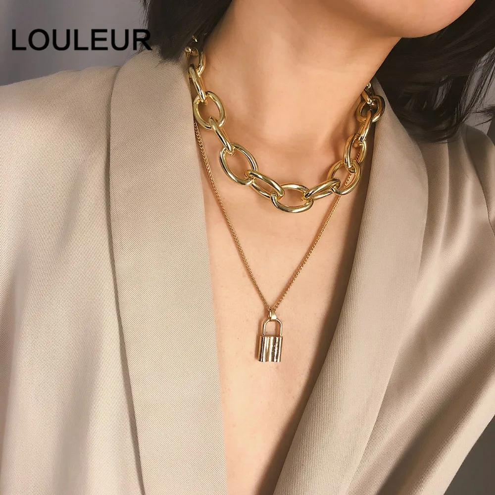 Louleur роскошные серебряные золотые браслеты с замком для ключей, очаровательные браслеты в виде сердца, браслеты для женщин и мужчин, широкая кубинская цепочка, ювелирные изделия из Дубаи