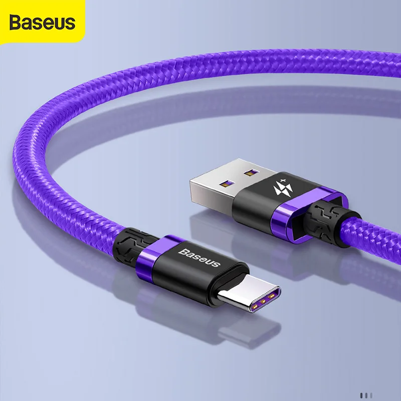 

Baseus 40W USB Type C Cable For Huawei Mate 20 Pro 5A Fast Charge USB-C 3.0 5A Flash Charger Cord Mobile Phone Cable for Xiaomi