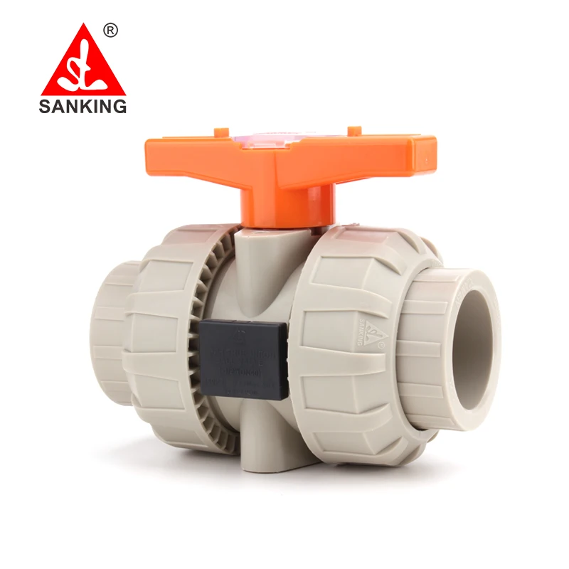 

Sanking 20-63mm PPH True Union Ball Valve PP Double Union Ball Valve Double Union Ball Valve For Hot Cold Water