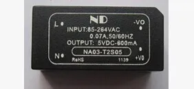 

5pcs/lot 220V to 5V 3W single AC-DC converter ac dc transformer NA03-T2S05 Free shipping