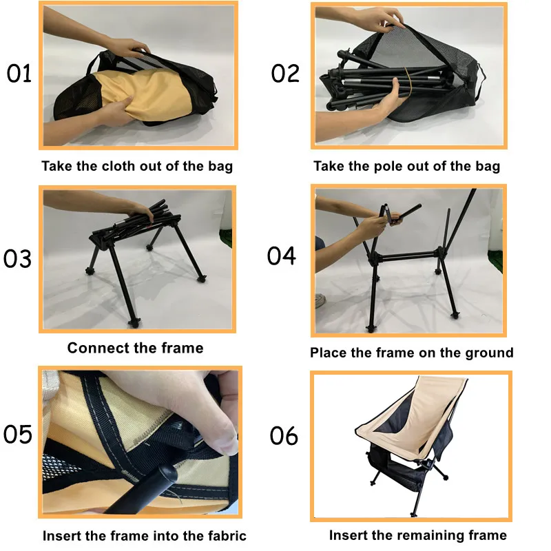 구매 휴대용 접이식 캠핑 의자, 초경량 알루미늄 옥스포드 천 비치 의자 컴팩트 캠프 의자 및 의자 (매쉬 캐리 백 포함)