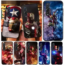Marvel Iron Man For OPPO Find X3 X2 R17 Lite Neo F19 F11 Pro Plus 5G K5 K3 R15 R9S F9 F7 Silicone Black Phone Case