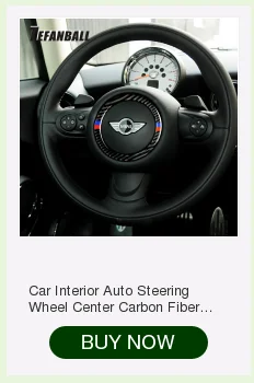 Tefanball Carbon Fiber Car Steering Wheel Stickers Cover Trim For Mini Cooper R55 R56 Countryman R60 Paceman R61 Car Accessories