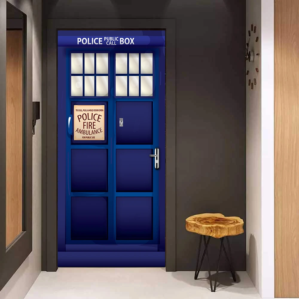 

Наклейка на дверь и холодильник, наклейки на дверь в полицейском ящике, домашние обои, наклейки для спальни, кабинета, коридора, украшение дл...