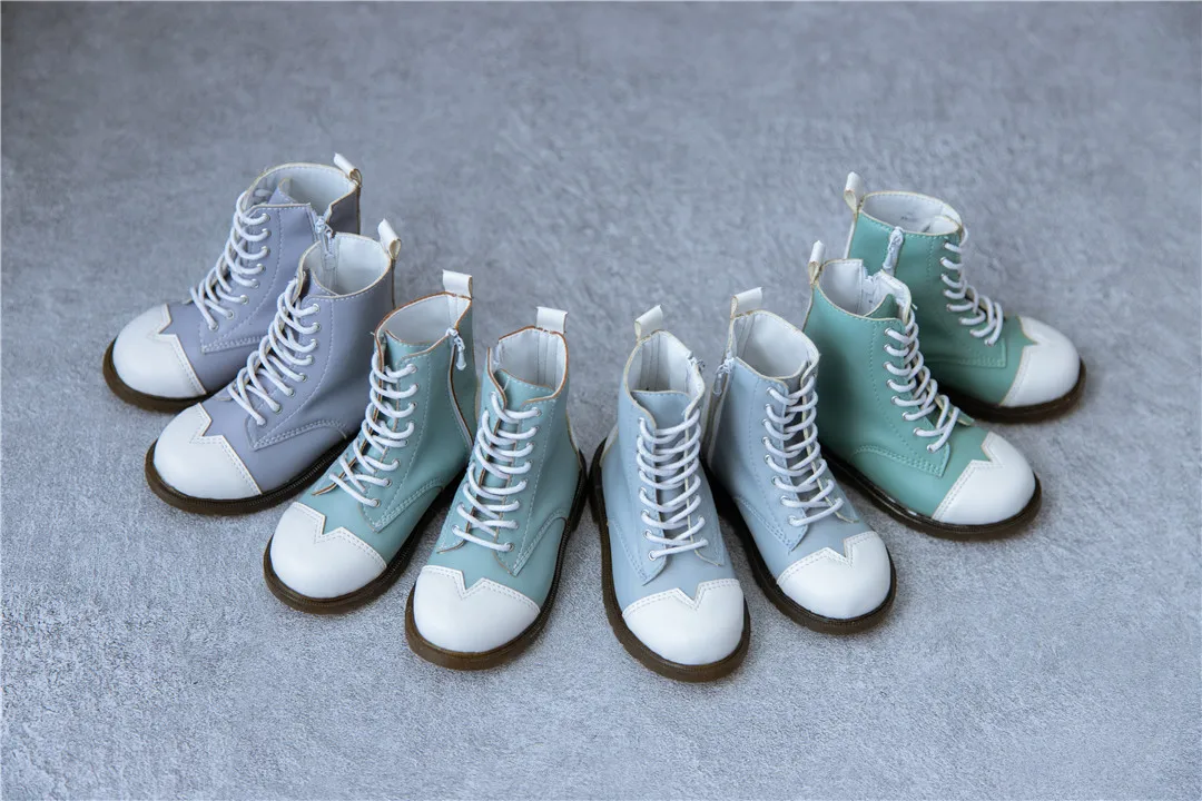 

BJD uncle shoes Oxford bottom soft Martin boots color splicing polychromatic