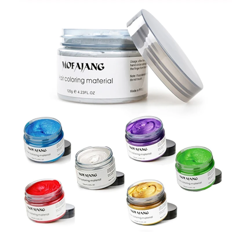 7 цветов временная краска для волос крем окрашивания одноразовая формовочная