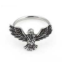 retro titanium steel eagle ring personalized womens ring statement punk party eagle animal ring fashion jewelry size us4 8