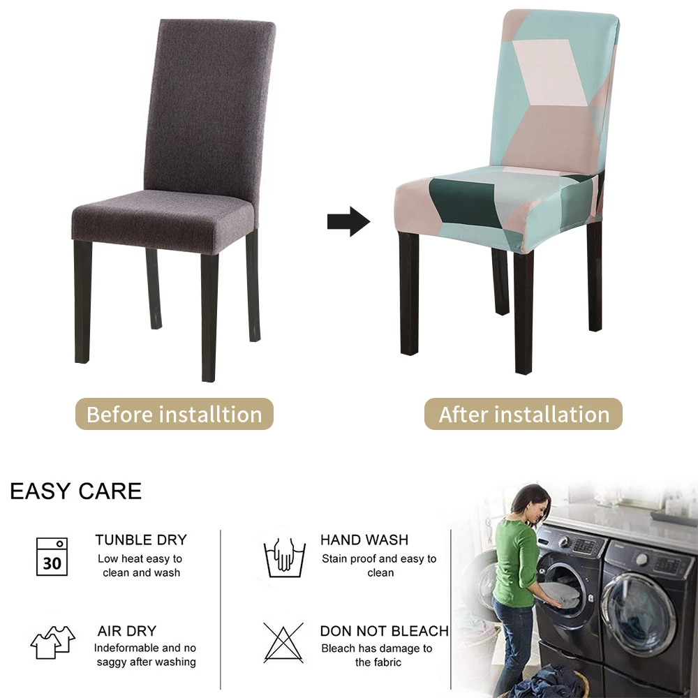 Эластичный чехол для обеденного кресла спандекс 1/2/4/6 шт. эластичный