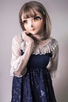 lili mask 73 sweet girl resin half head customize cosplay japanese role play anime silicone kigurumi mask crossdresser doll