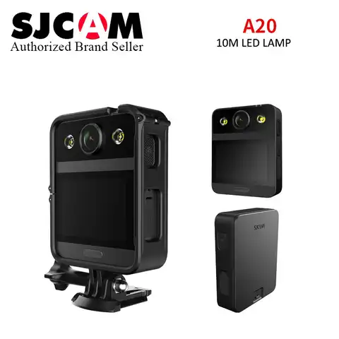 Оригинальная камера SJCAM A20, носимая камера, 10 м, ночное видение, гироскоп, сенсорный экран, полицейский рекордер, мини видеокамера, Спортивная...