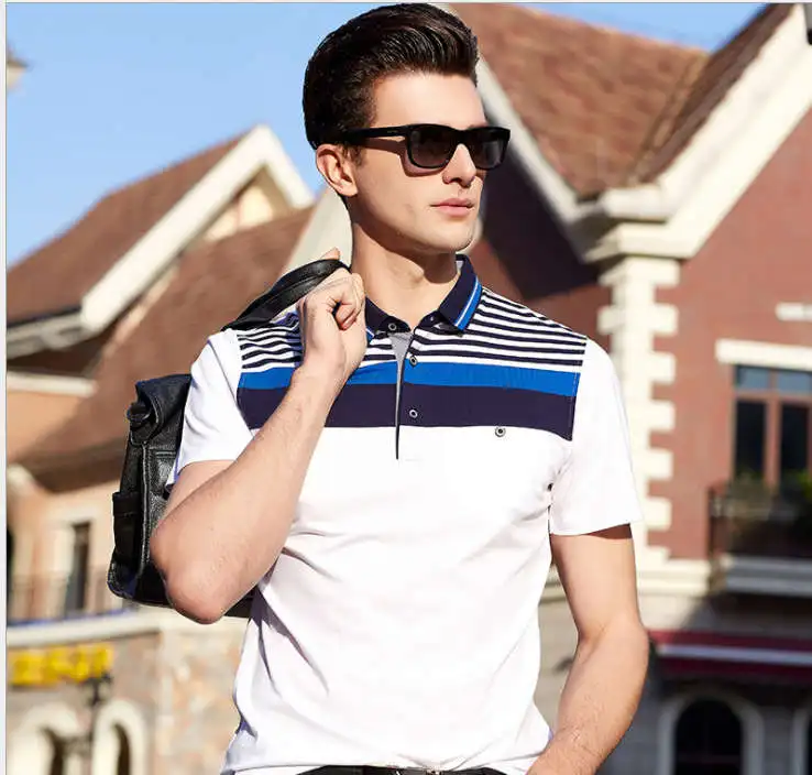

Short-sleeved men's t-shirt casual breathable half-sleeved top 8135