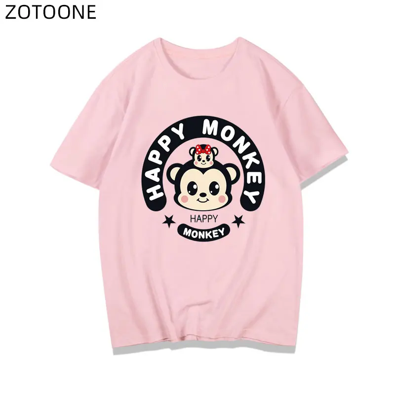 ZOTOONE милые нашивки с обезьяной железные наклейки на одежду для детей Мультяшные