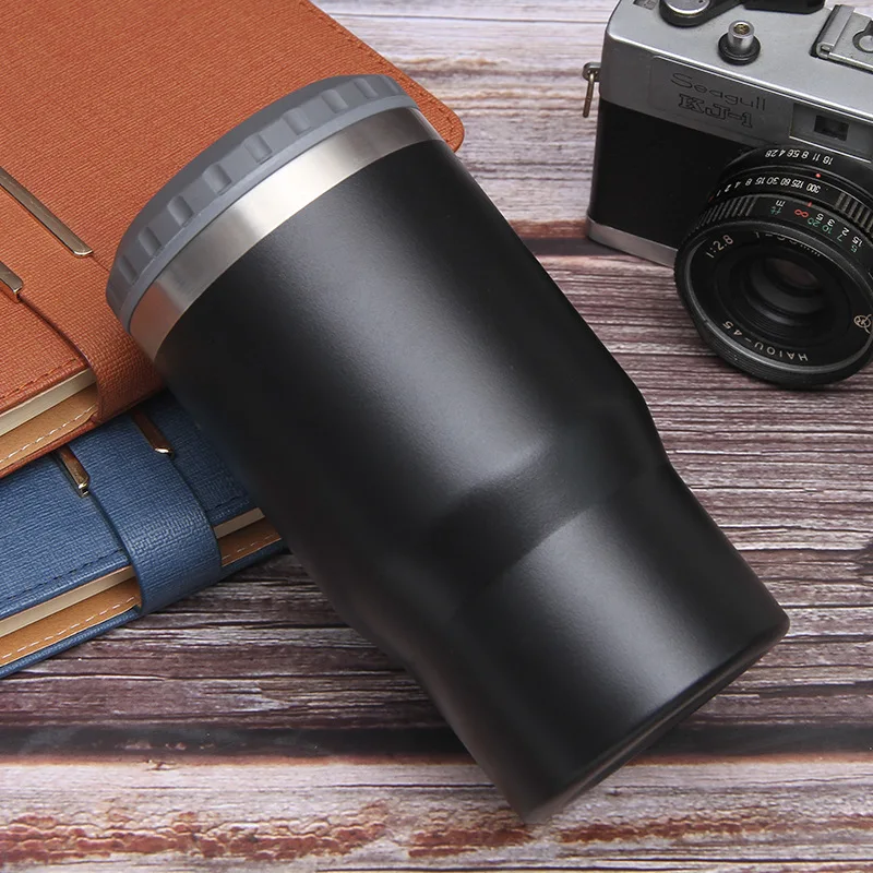 

14oz stainless steel multi-purpose cold storage can beer can vacuum double lid ice tyrant mug car mug