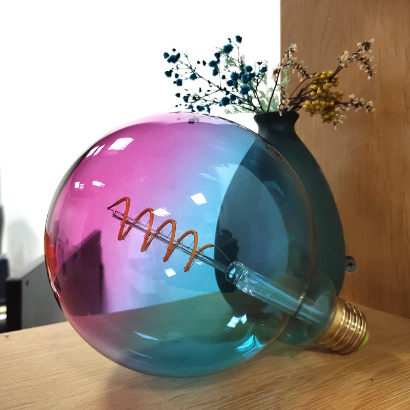 

Цветная градиентная светодиодсветодиодный лампа E27, 220 В, 4 Вт