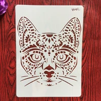 a4 29 21cm creative animal cat diy stencil wall painting scrapbook coloring photo album decorative paper card template