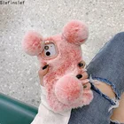 Пушистый Плюшевый чехол для Xiaomi Redmi 9 9A 9C 10X Redmi Note 9 Pro Max 9 S, чехол из кроличьего меха для Xiaomi Mi Note 10 Lite 9 ST 9T Pro