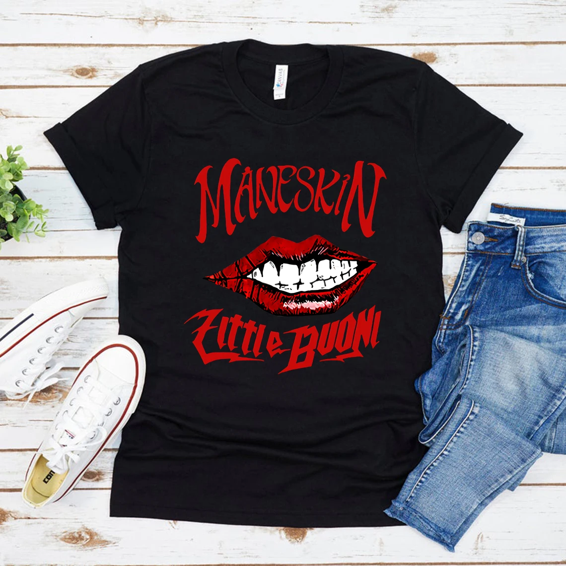 

Maneskin Zitti E Buoni Unisex T Shirt Rock Band Maneskin Shirt New Summer Fashion Women Hip Hop Punk Shirt Kawaii Tee Tops