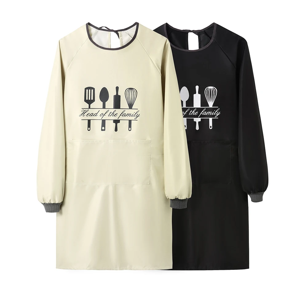 

Waterproof Sleeved Kitchen Apron,Chef Work Apron For Grill Restaurant Bar Shop Cafes Beauty Nails Studios,Flower Shop