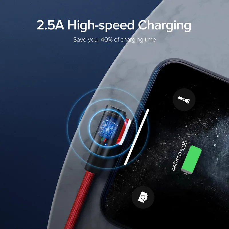 Магнитный кабель GETIHU 2.5A Micro USB Type C для быстрой зарядки на магните зарядное