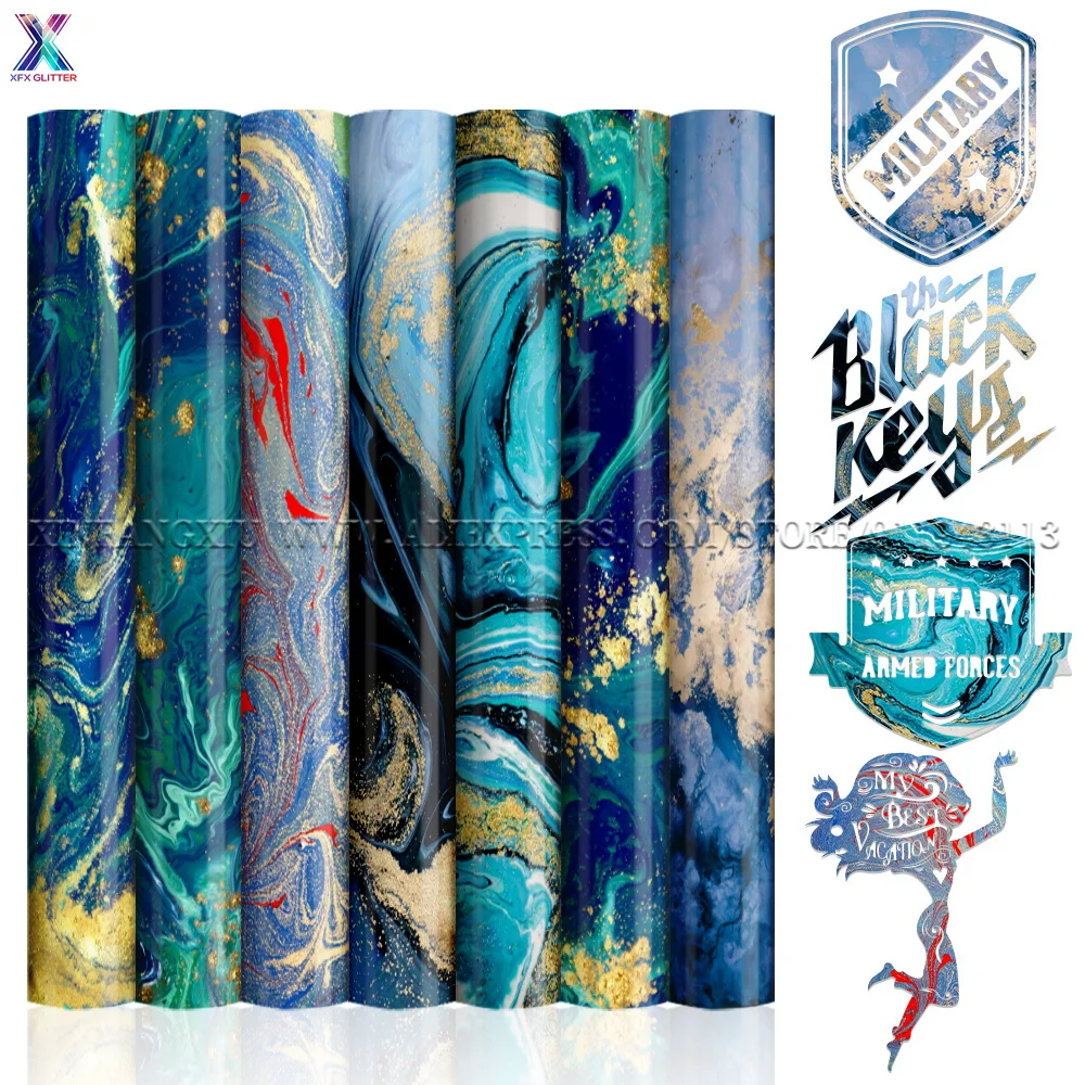 

XFX infuse Переводные чернила листы 7 шт. 12*12 в Акварель мрамор сублимационная бумага для кружек кружки термопресс для DIY Футболки