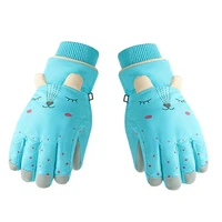kids ski gloves plus velvet warm children snow mittens winter non slip boy girls mittens waterproof children gloves for 6 12y