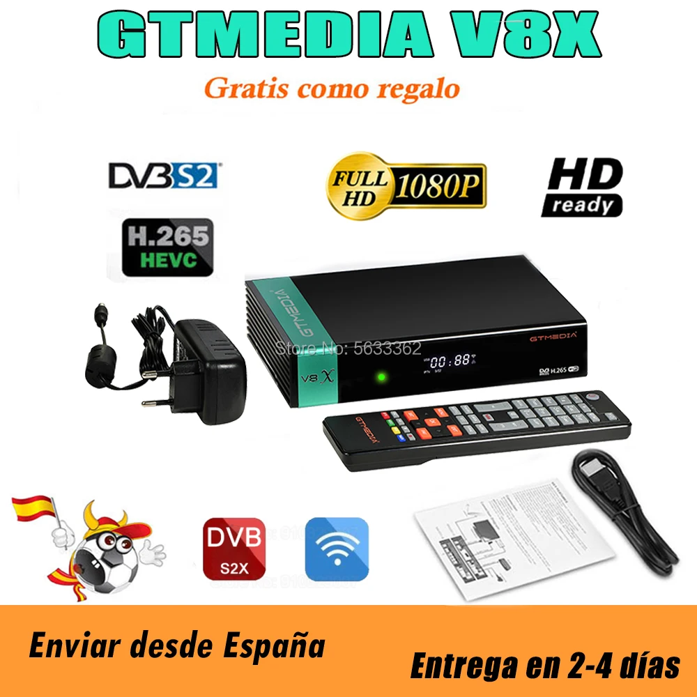 Новейший GTmedia V8X обновленный Gtmedia V8 NOVA DVB S/S2/S2X встроенный Wi Fi GT Media honor V9 Super No