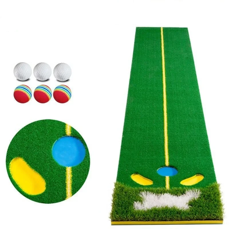 

Golf Putting Green Indoor 3m Golf Putting Mat Outdoor Backyard For All Golfer Portable Golf Practice Putting Mat 6 Balls As Gift