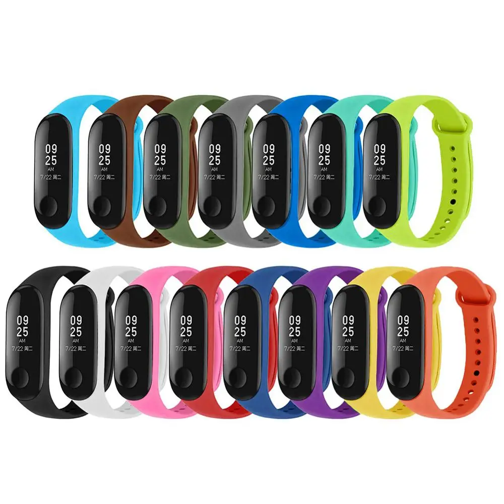 15 Colors 15 шт. силиконовый ремешок Замена для Mi Band 4 ремешок умный ремешок для часов ремень для Mi Band 4 браслет универсальный ремень для Miband 4 3 ми бент 3 ремни ремешок ми бент 4 - Цвет: 15 Colors