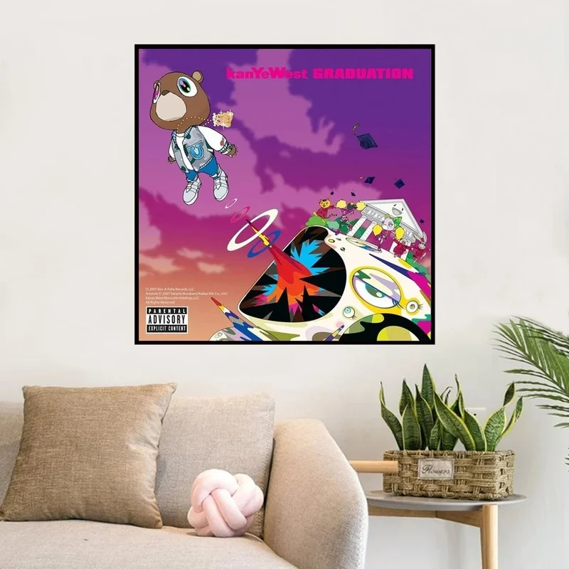 Художественный альбом Kanye West выпускного музыкальный постер Настенная Картина на