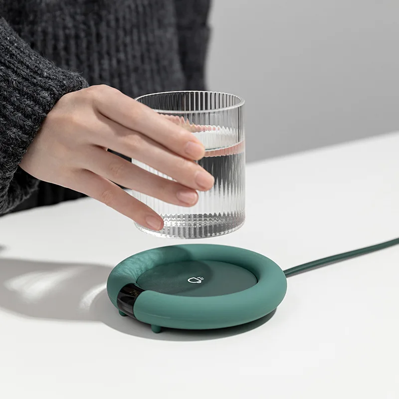 20W Нагревательная подставка для чашек Warmer Pad Hot Plate Smart Thermostatic Coaster Heating Mat for Coffee Milk Tea 3 Gear Temperature Show on.