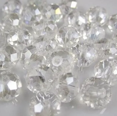 

3*4mm 1000pcs White black Mixed Color Faceted Quartz Rondelle glass Beads yer3 Bracelet DIY spacer hot Findings crystal
