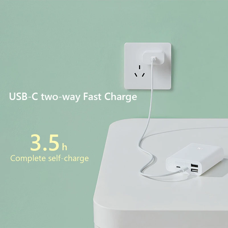 Внешний аккумулятор Xiaomi 10000 мАч PB1022ZM Pocket Версия Mini 3 out 2 в Powerbank портативное