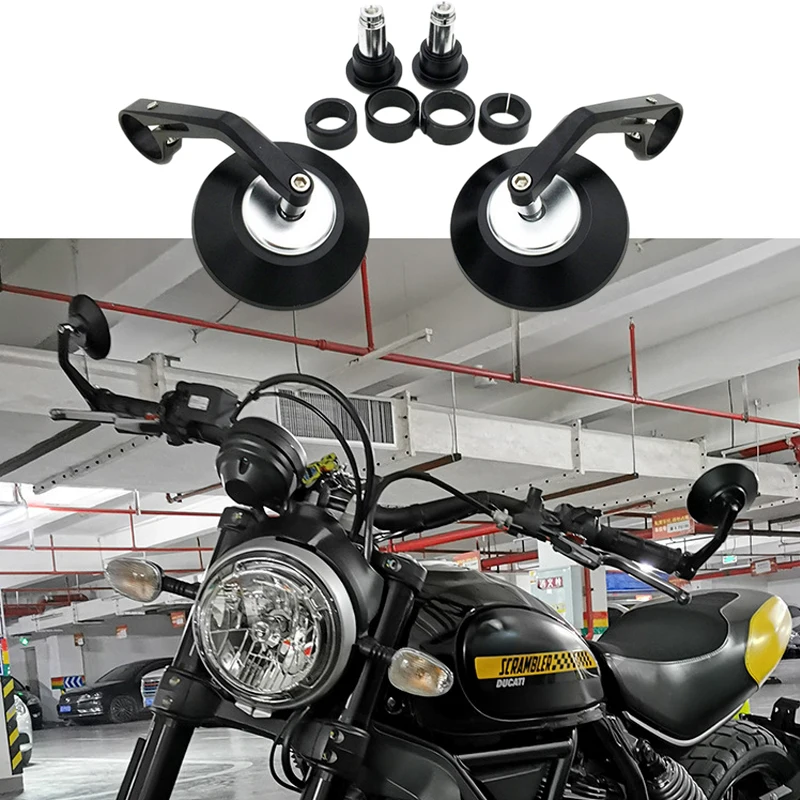 УНИВЕРСАЛЬНЫЙ КРУГЛЫЙ БАР КОНЕЦ ЗАДНЕГО зеркала мото мотоцикл боковое зеркало