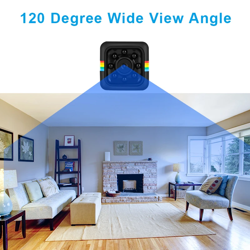 Mini Wifi IP Camera HD 1080P Wireless Indoor Camera Nightvision Two Way Audio Motion Detection Baby Monitor SQ11