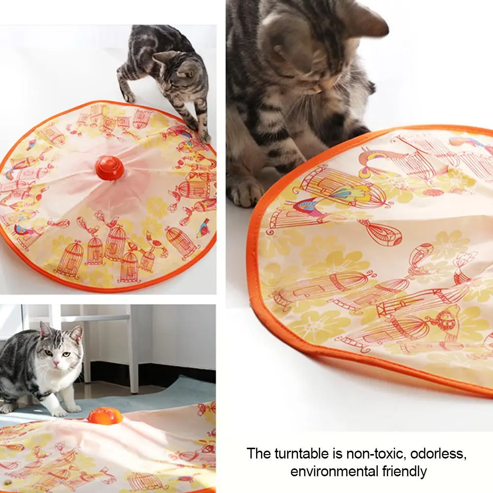 

Electric Cat Turntable Toy Smart Funny Cat Toy with 4 Modes Adjustment Pet Daily Necessities