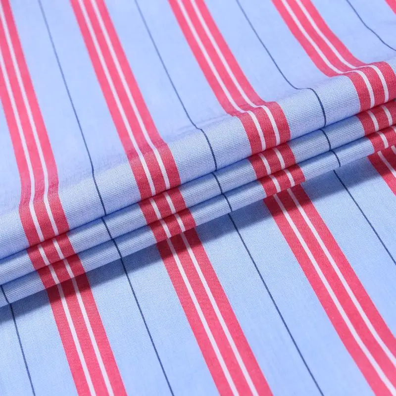 

Men's Cotton Striped Button Cuff Dress Shirts Pocket-less Design Contrast Colors Casual Standard-fit Long Sleeve Shirt