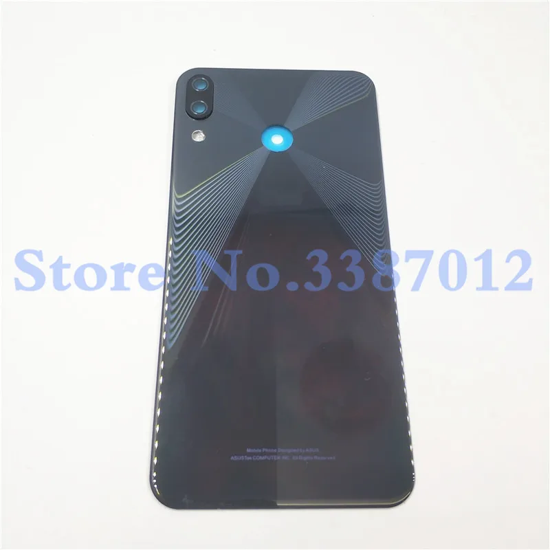 Темно-синий 6,2 дюймов для Asus Zenfone 5 ZE620KL 5Z ZS620KL задняя крышка Крышка батареи Корпус Панель Ремонт стекло с камерой стекло - Цвет: Темно-синий