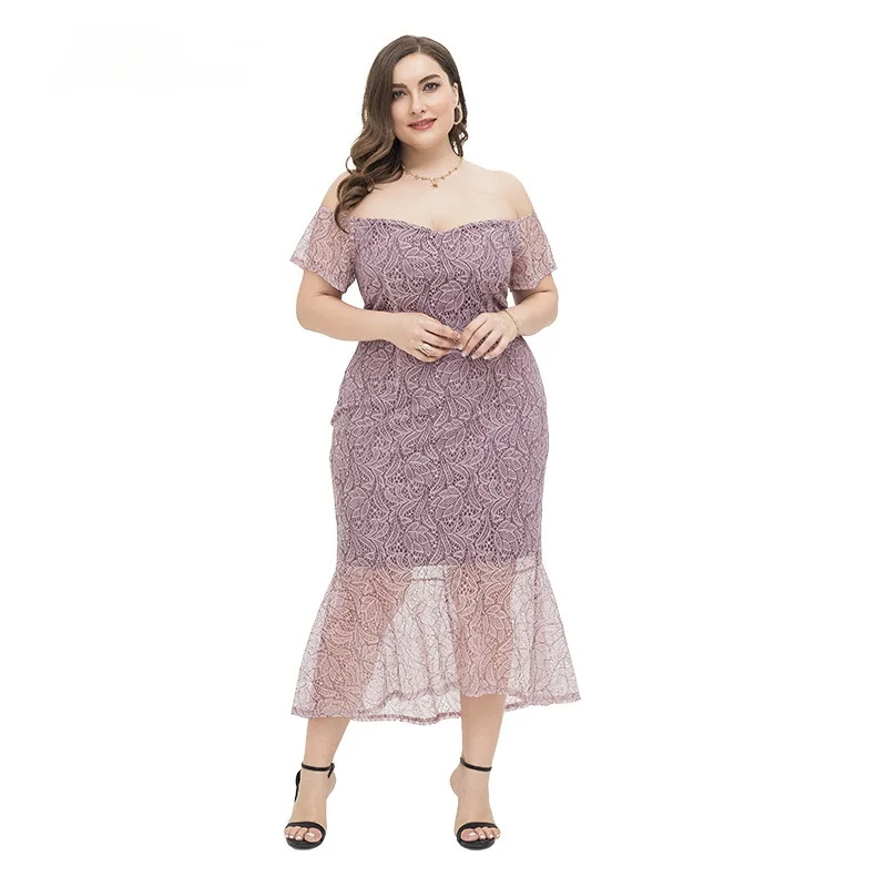 

Xl-4xl Summer Women'S Dress 2021 Solid Dress Long Vintage Maxi Party Beach Women Dresses Light Prom Large Plus Size Curv Lace