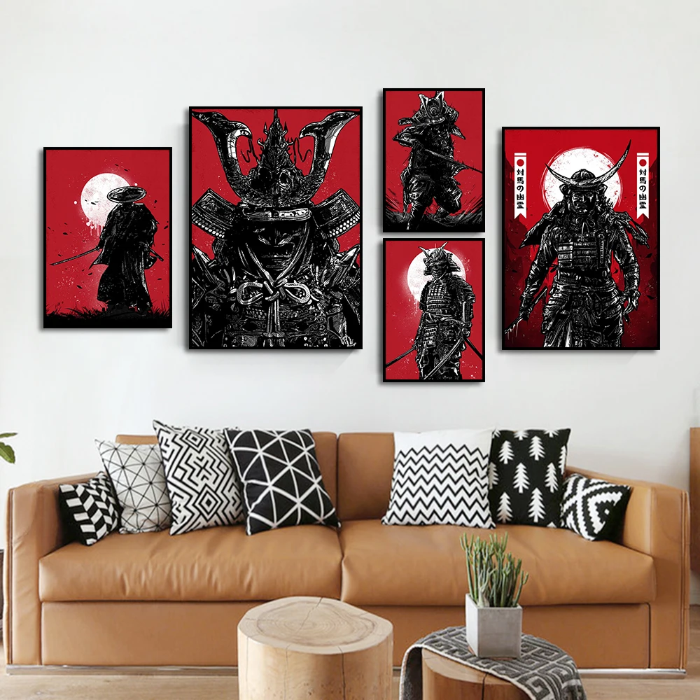 

Modern Japanese Culture TSUSHIMA LEGEND Posters and Prints Canvas Wall Art Japanese Samurai Paintings for Living Room Home Decor
